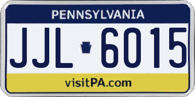 PA license plate JJL6015