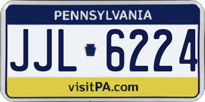 PA license plate JJL6224
