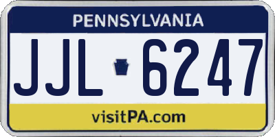 PA license plate JJL6247