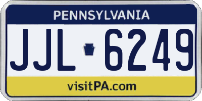 PA license plate JJL6249