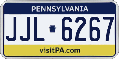 PA license plate JJL6267
