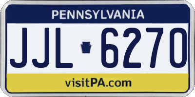 PA license plate JJL6270