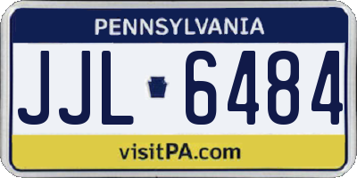 PA license plate JJL6484