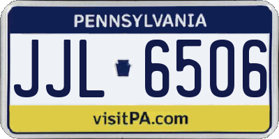 PA license plate JJL6506