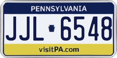 PA license plate JJL6548