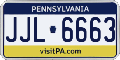 PA license plate JJL6663