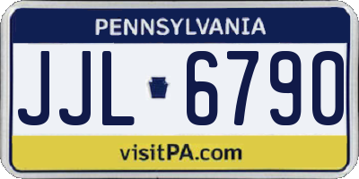 PA license plate JJL6790