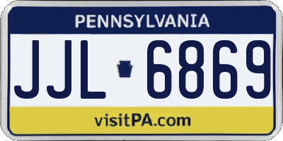 PA license plate JJL6869