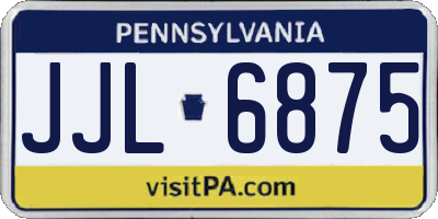 PA license plate JJL6875
