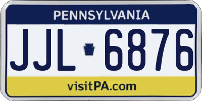 PA license plate JJL6876