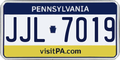 PA license plate JJL7019