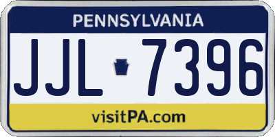 PA license plate JJL7396