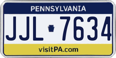 PA license plate JJL7634