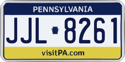 PA license plate JJL8261