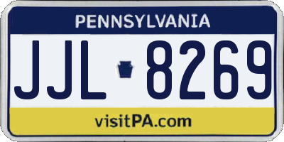 PA license plate JJL8269