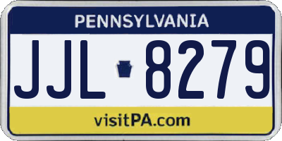 PA license plate JJL8279