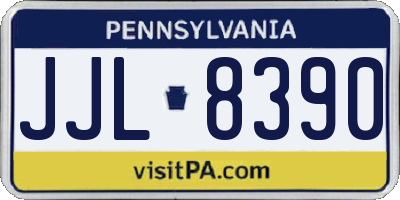 PA license plate JJL8390