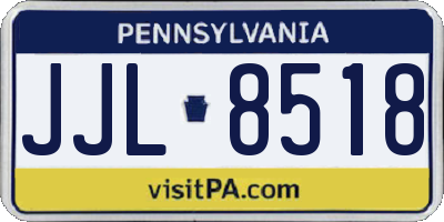 PA license plate JJL8518