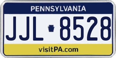 PA license plate JJL8528