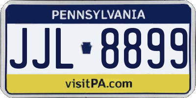 PA license plate JJL8899