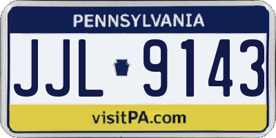 PA license plate JJL9143