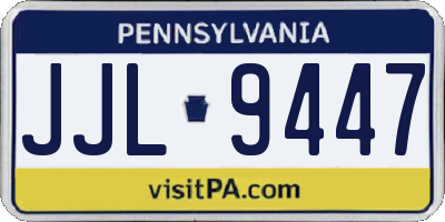 PA license plate JJL9447