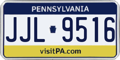 PA license plate JJL9516