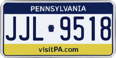 PA license plate JJL9518