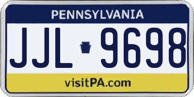 PA license plate JJL9698