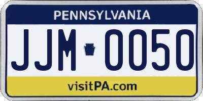 PA license plate JJM0050