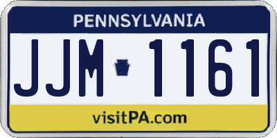 PA license plate JJM1161