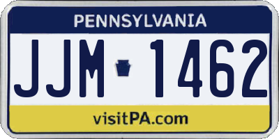 PA license plate JJM1462