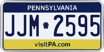 PA license plate JJM2595