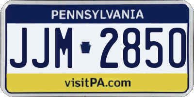 PA license plate JJM2850