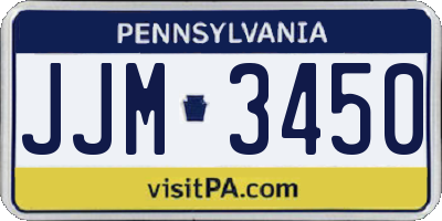 PA license plate JJM3450