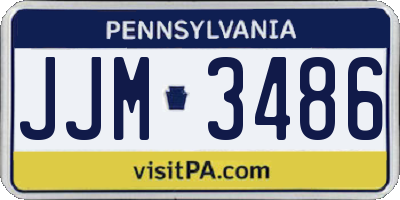 PA license plate JJM3486