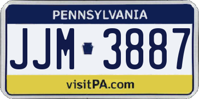 PA license plate JJM3887