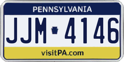PA license plate JJM4146