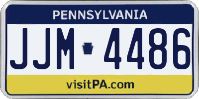 PA license plate JJM4486