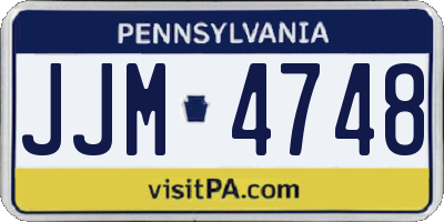 PA license plate JJM4748