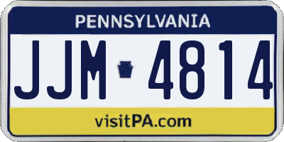 PA license plate JJM4814