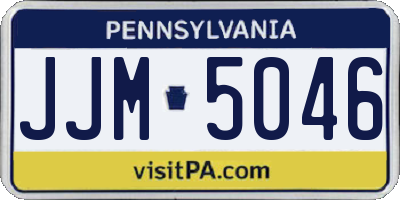 PA license plate JJM5046