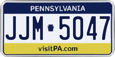 PA license plate JJM5047