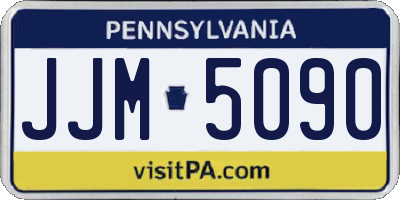 PA license plate JJM5090