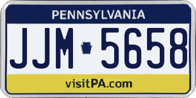 PA license plate JJM5658