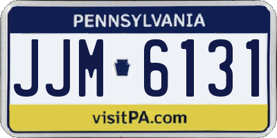 PA license plate JJM6131