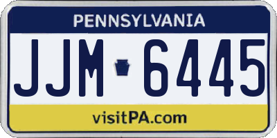 PA license plate JJM6445