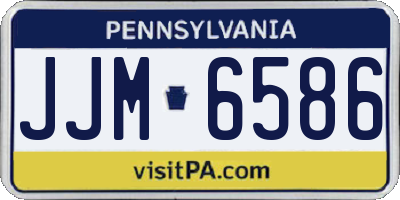 PA license plate JJM6586