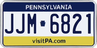 PA license plate JJM6821