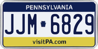 PA license plate JJM6829